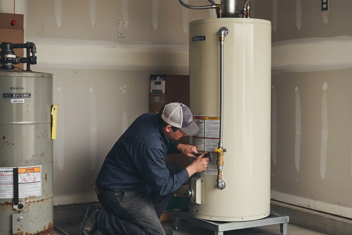 Water heater and shutoff valve replacement in Presque Isle
