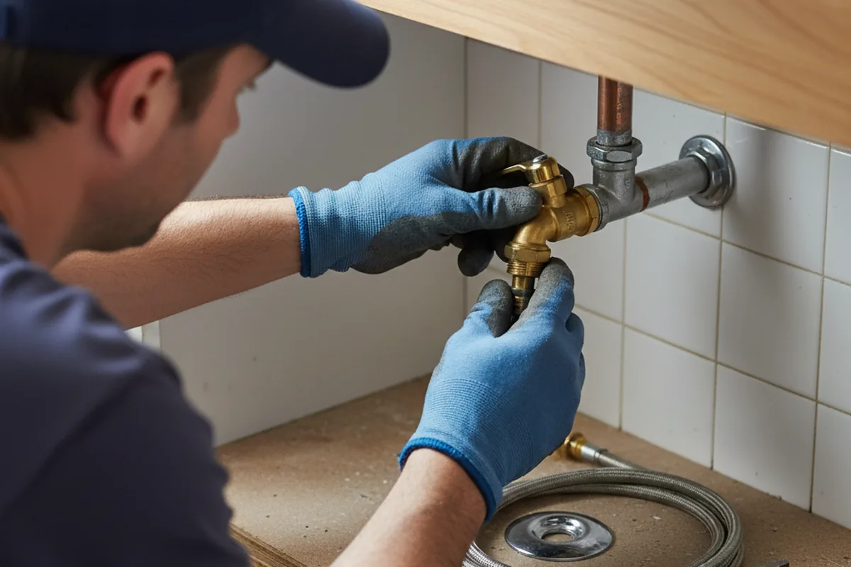 Shutoff valve and fitting work during Emergency Plumbing in Presque Isle